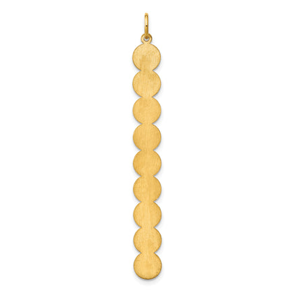 14K Yellow Gold 9 Letter Bubble Pendant