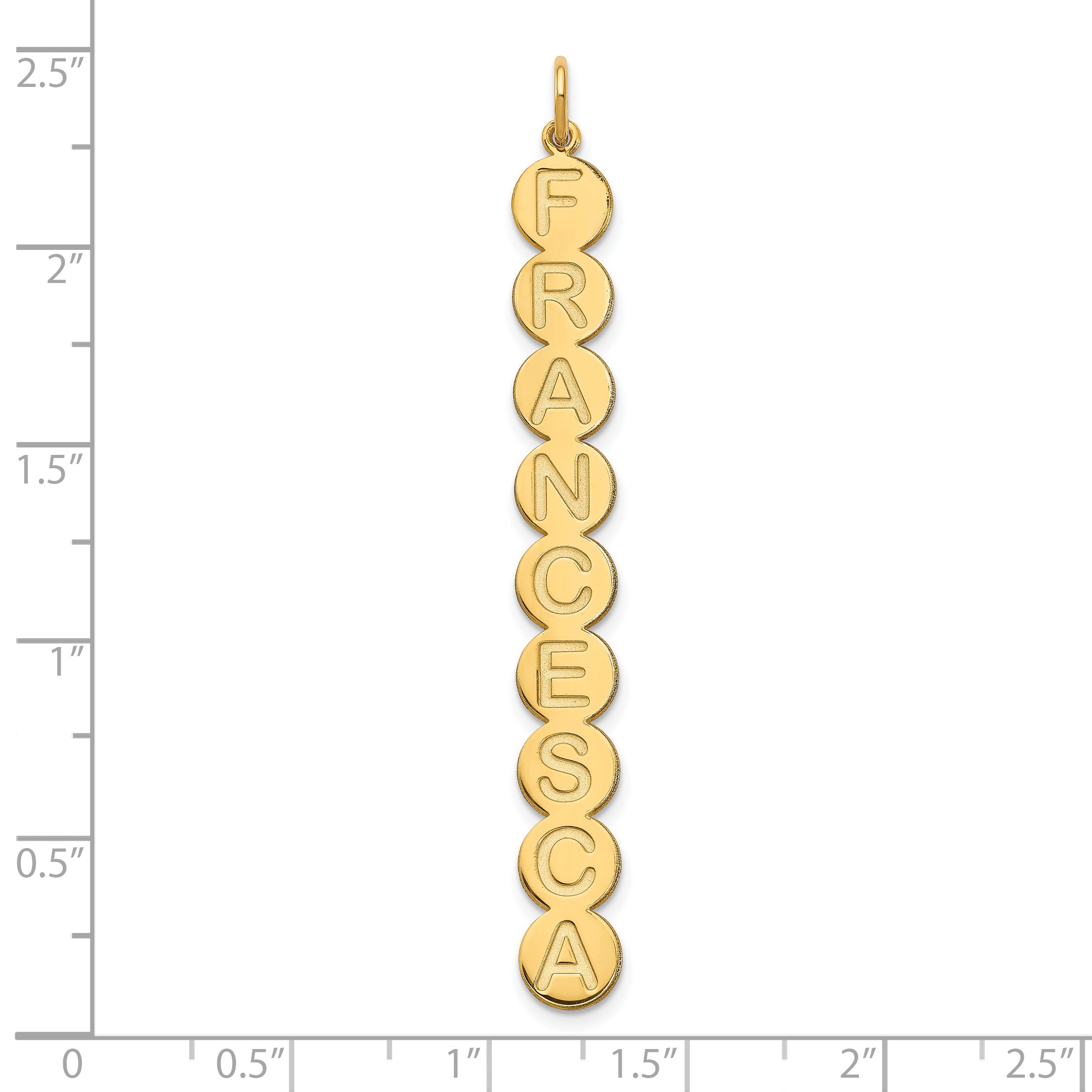 14K Yellow Gold 9 Letter Bubble Pendant