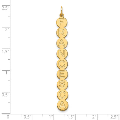 14K Yellow Gold 9 Letter Bubble Pendant