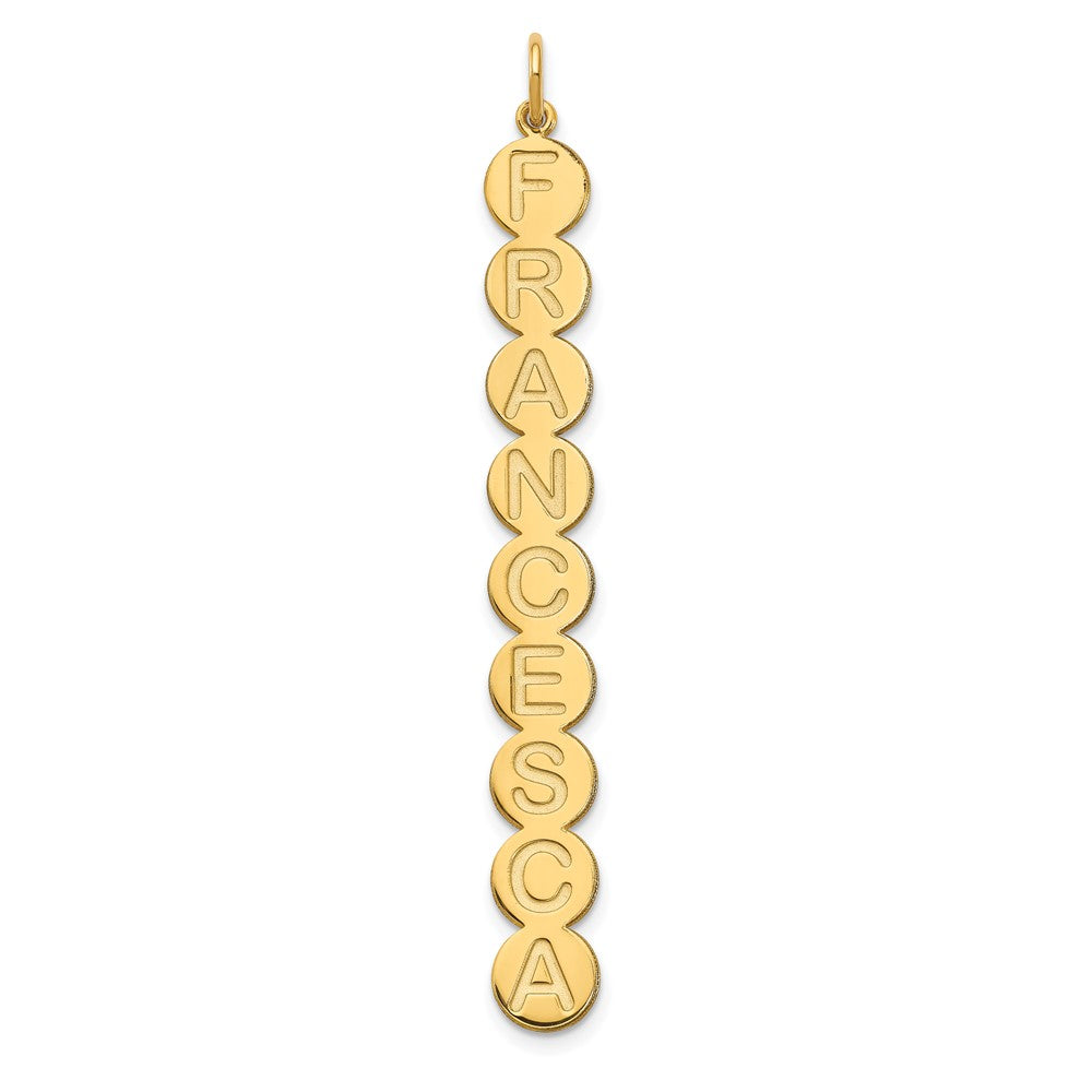 Gold Plated Sterling Silver/Gold 9 Letter Bubble Pendant