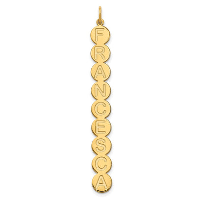 Gold Plated Sterling Silver/Gold 9 Letter Bubble Pendant
