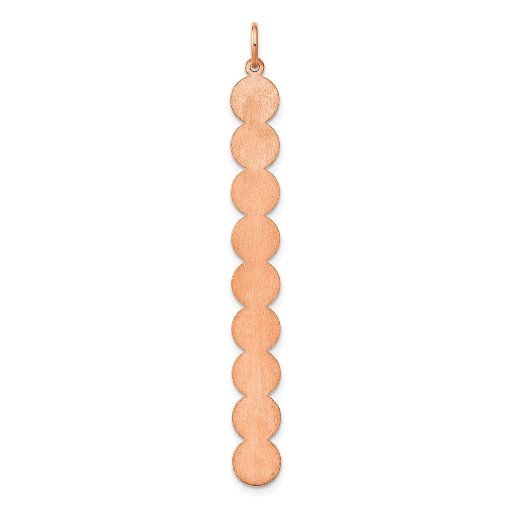 14K Rose Gold 9 Letter Bubble Pendant