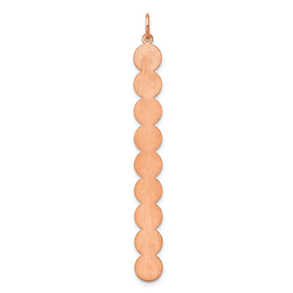 14K Rose Gold 9 Letter Bubble Pendant