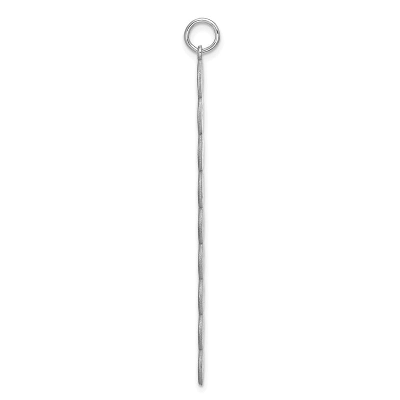 Sterling Silver Silver/Rhodium Plated 9 Letter Bubble Pendant