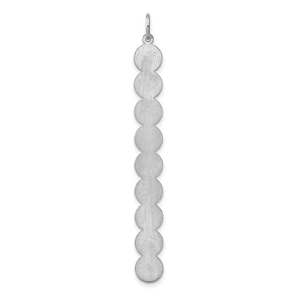 14K White Gold 9 Letter Bubble Pendant
