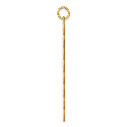 14K Yellow Gold 8 Letter Bubble Pendant