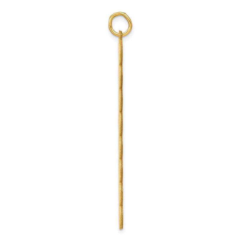14K Yellow Gold 8 Letter Bubble Pendant