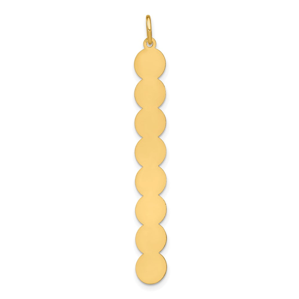 Gold Plated Sterling Silver/Gold 8 Letter Bubble Pendant