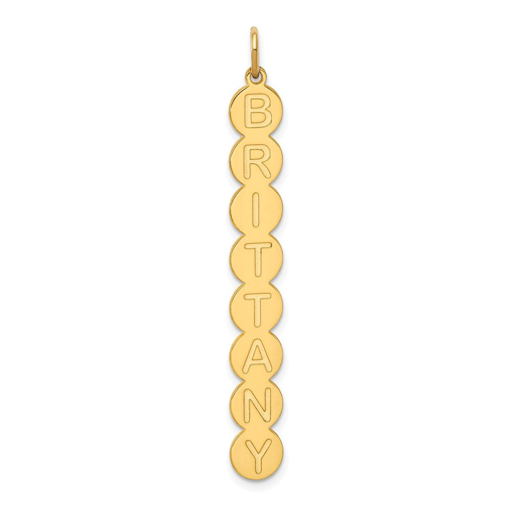 Gold Plated Sterling Silver/Gold 8 Letter Bubble Pendant
