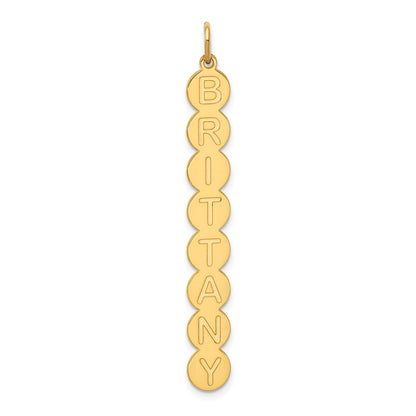 Gold Plated Sterling Silver/Gold 8 Letter Bubble Pendant