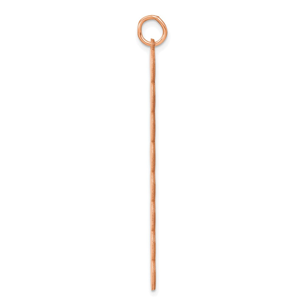 14K Rose Gold 8 Letter Bubble Pendant