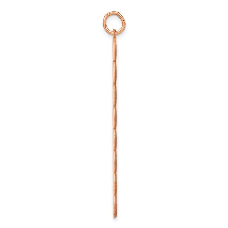 14K Rose Gold 8 Letter Bubble Pendant