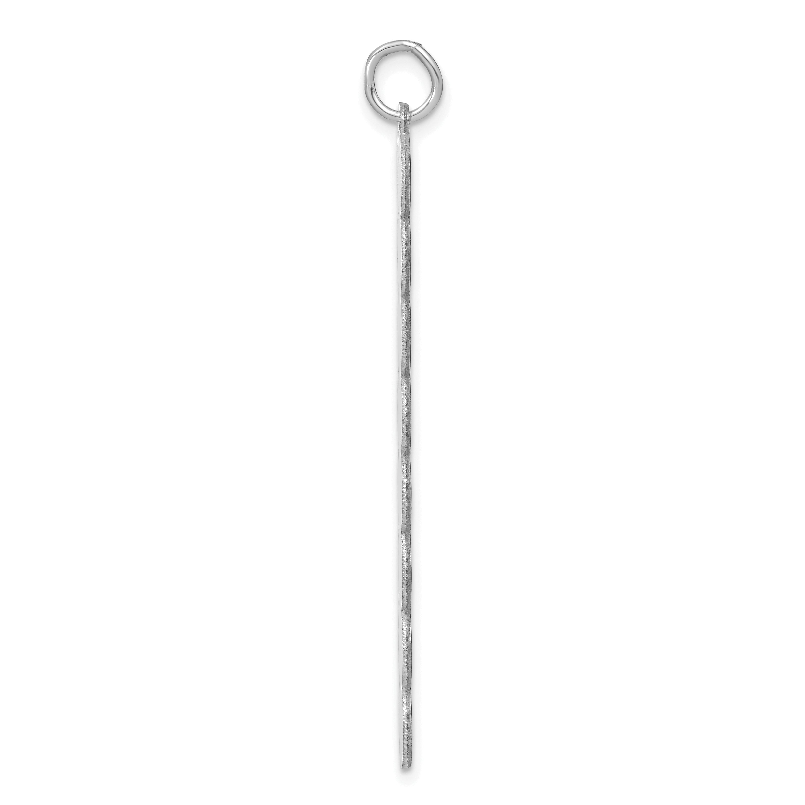14K White Gold 8 Letter Bubble Pendant