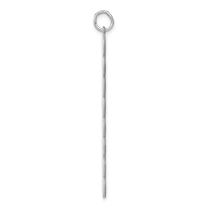 14K White Gold 8 Letter Bubble Pendant