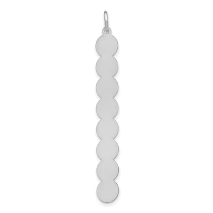 14K White Gold 8 Letter Bubble Pendant