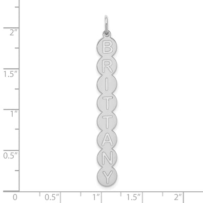 14K White Gold 8 Letter Bubble Pendant