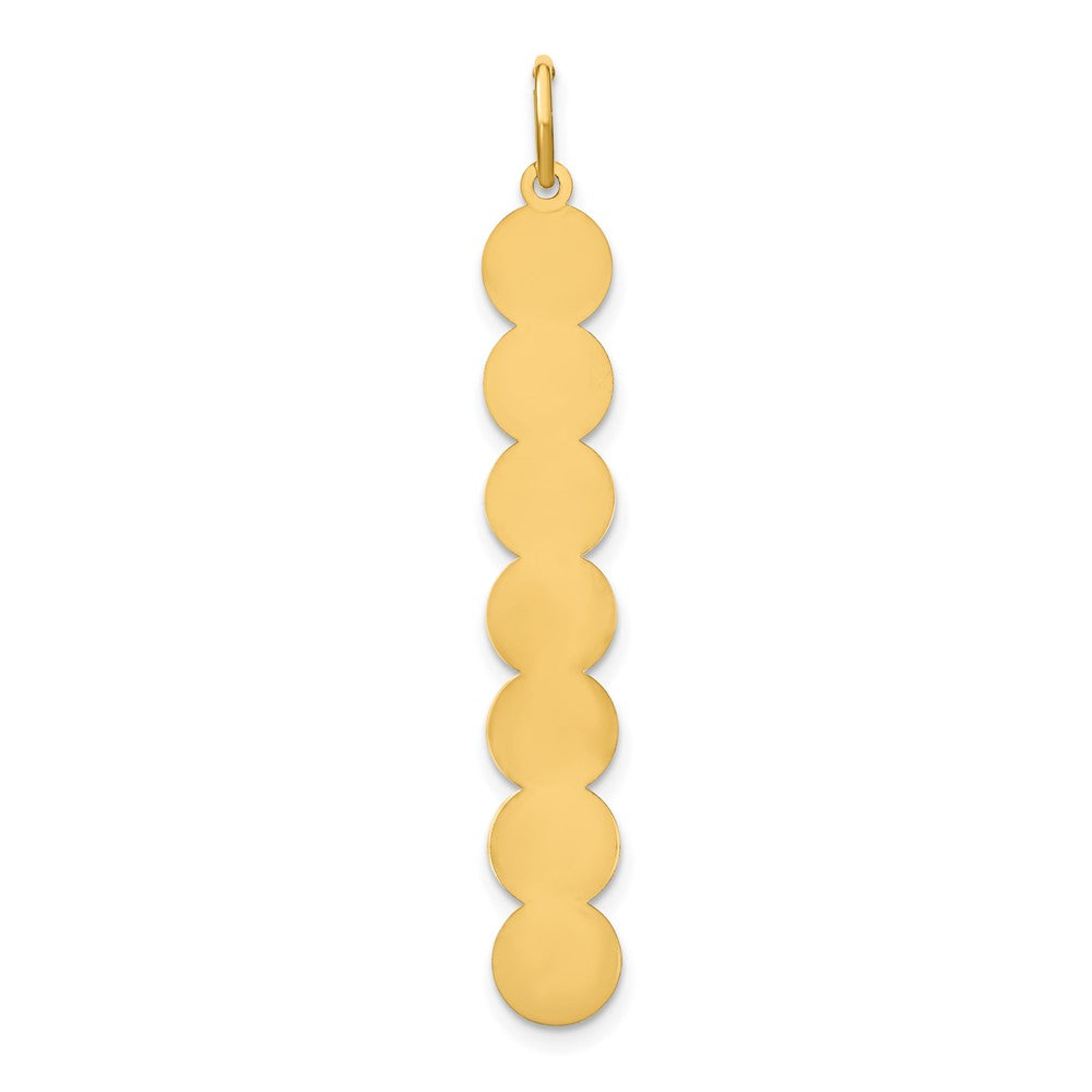 Gold Plated Sterling Silver/Gold 7 Letter Bubble Pendant