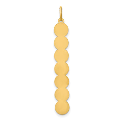 Gold Plated Sterling Silver/Gold 7 Letter Bubble Pendant