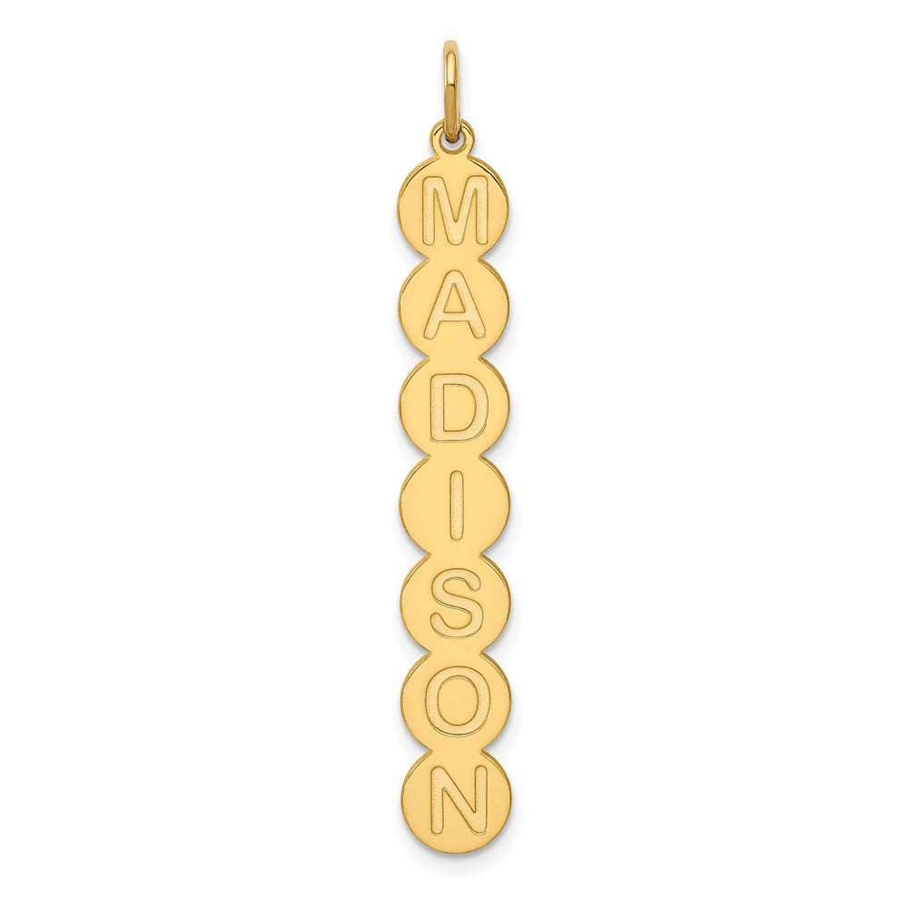 Gold Plated Sterling Silver/Gold 7 Letter Bubble Pendant