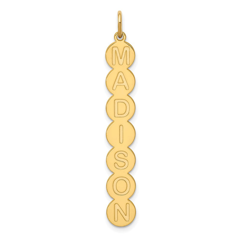 Gold Plated Sterling Silver/Gold 7 Letter Bubble Pendant