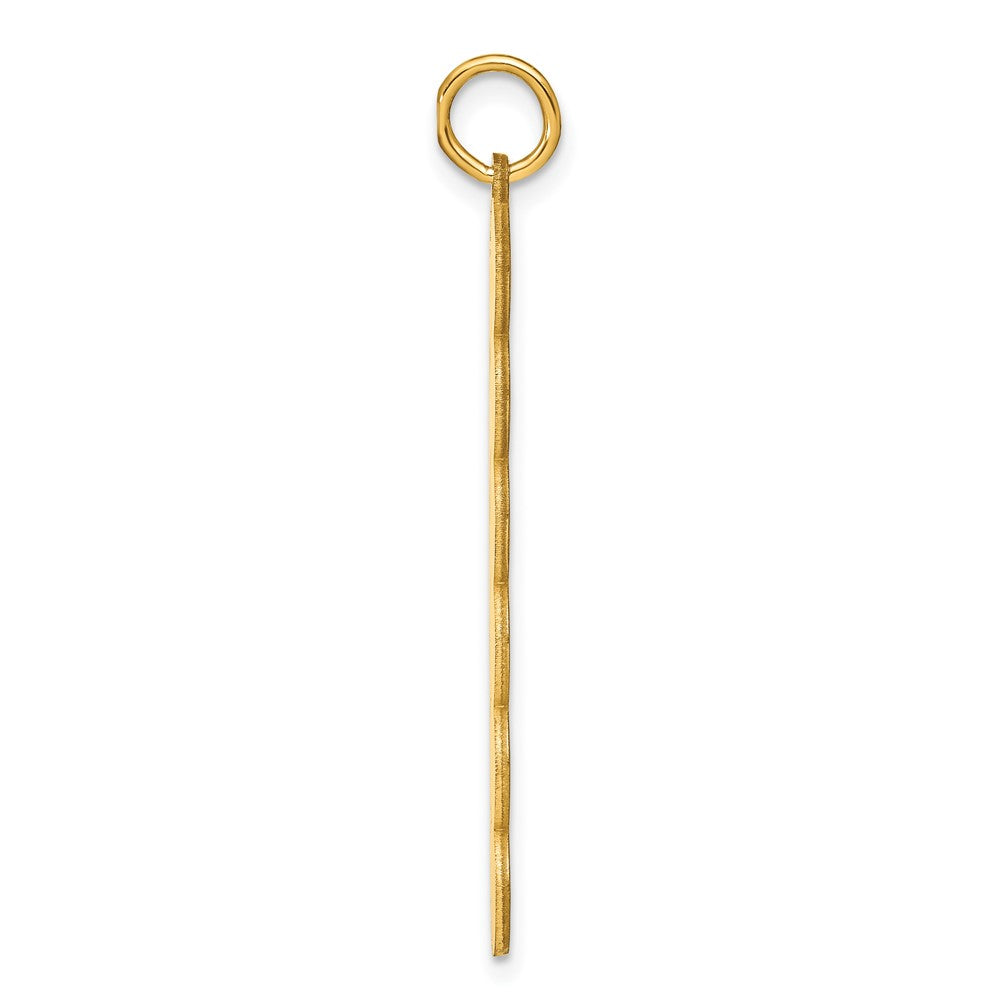 14K Yellow Gold 6 Letter Bubble Pendant