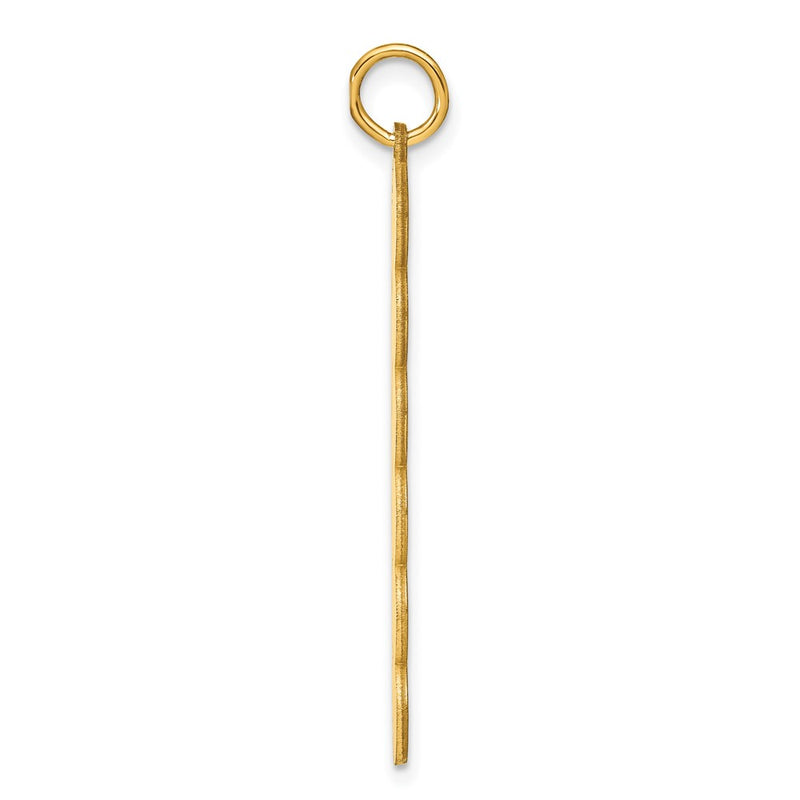 14K Yellow Gold 6 Letter Bubble Pendant