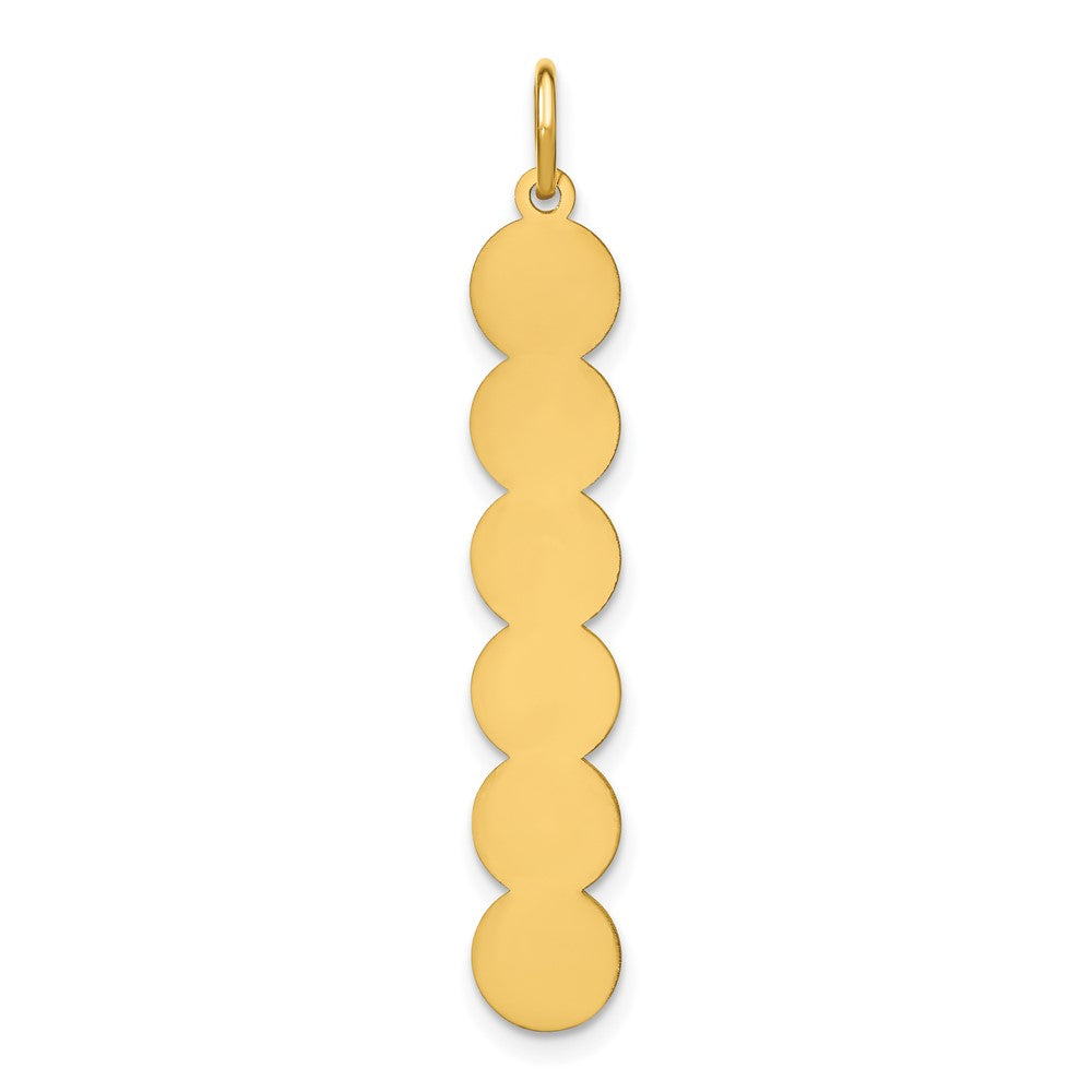 Gold Plated Sterling Silver/Gold 6 Letter Bubble Pendant