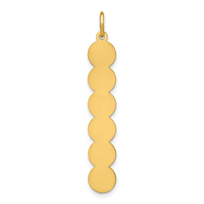 Gold Plated Sterling Silver/Gold 6 Letter Bubble Pendant