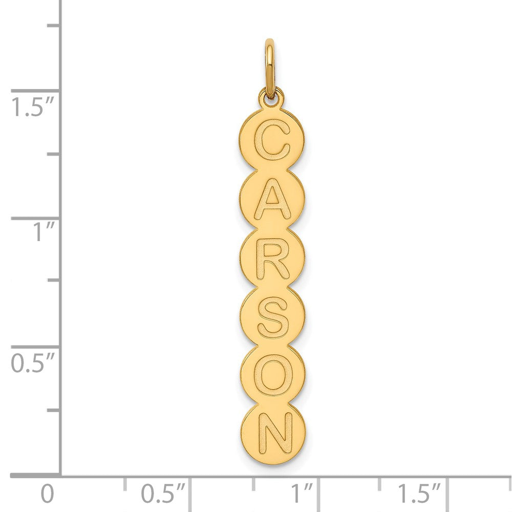 Gold Plated Sterling Silver/Gold 6 Letter Bubble Pendant