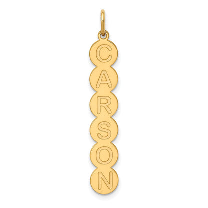 Gold Plated Sterling Silver/Gold 6 Letter Bubble Pendant