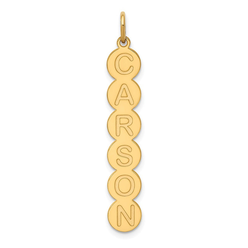 Gold Plated Sterling Silver/Gold 6 Letter Bubble Pendant