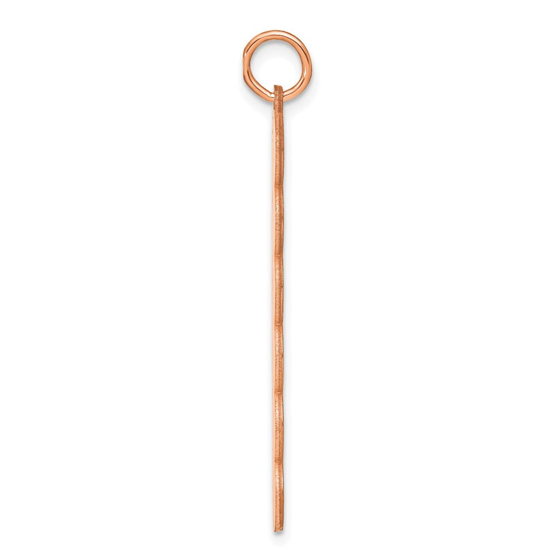 14K Rose Gold 6 Letter Bubble Pendant