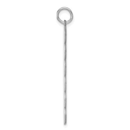 14K White Gold 6 Letter Bubble Pendant