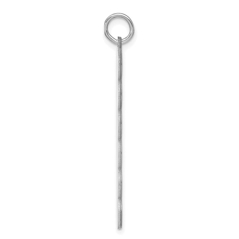 14K White Gold 6 Letter Bubble Pendant