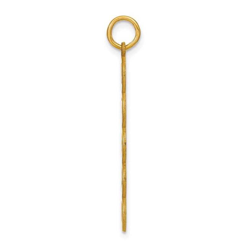 14K Yellow Gold 5 Letter Bubble Pendant