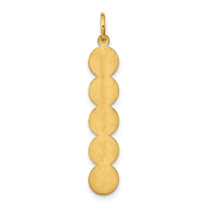 Gold Plated Sterling Silver/Gold 5 Letter Bubble Pendant