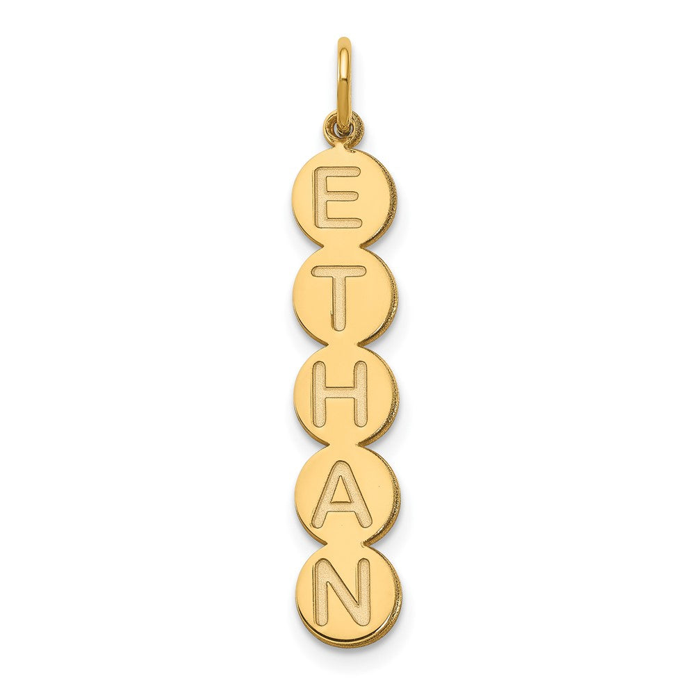 Gold Plated Sterling Silver/Gold 5 Letter Bubble Pendant