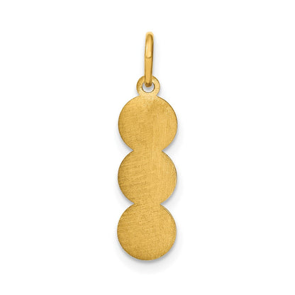14K Yellow Gold 3 Letter Bubble Pendant
