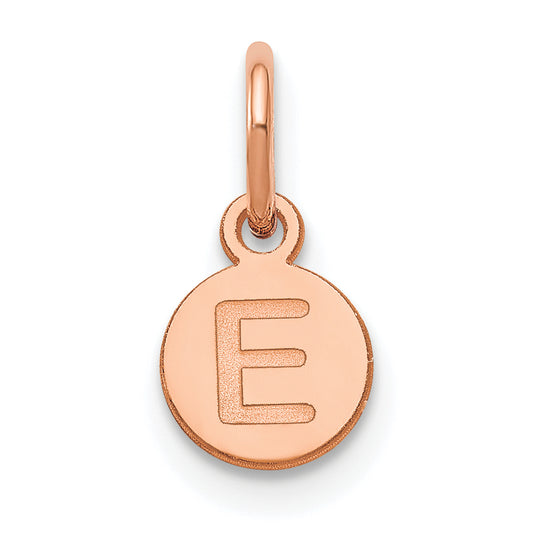 14K Rose Gold 1 Letter Bubble Pendant