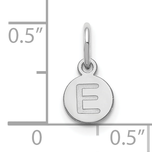 Sterling Silver Silver/Rhodium Plated 1 Letter Bubble Pendant