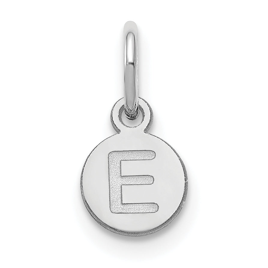 Sterling Silver Silver/Rhodium Plated 1 Letter Bubble Pendant