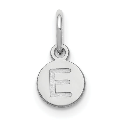 Sterling Silver Silver/Rhodium Plated 1 Letter Bubble Pendant