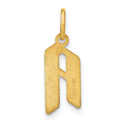 14k Yellow Gold 14KY Letter A Initial Pendant
