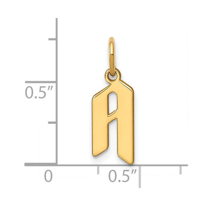 14k Yellow Gold 14KY Letter A Initial Pendant
