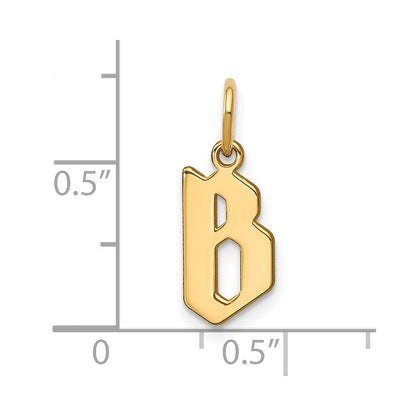 14k Yellow Gold 14KY Letter B Initial Pendant