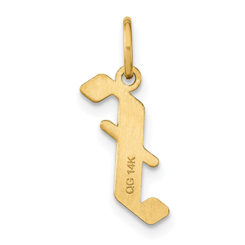 14k Yellow Gold 14KY Letter F Initial Pendant