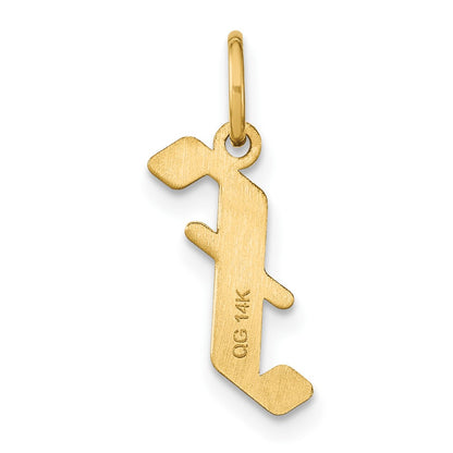 14k Yellow Gold 14KY Letter F Initial Pendant