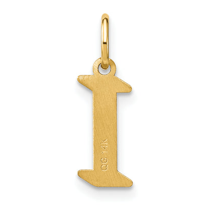 14k Yellow Gold 14KY Letter I Initial Pendant