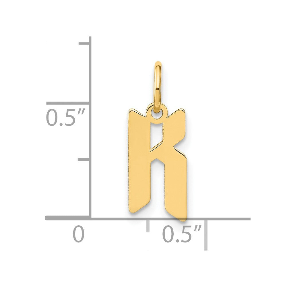 14k Yellow Gold 14KY Letter K Initial Pendant