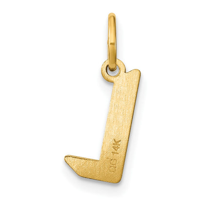 14k Yellow Gold 14KY Letter L Initial Pendant